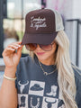 Cowboys and Tequila Brown and Khaki Trucker Hat