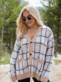 Never Settle Tan Plaid Cardigan SALE