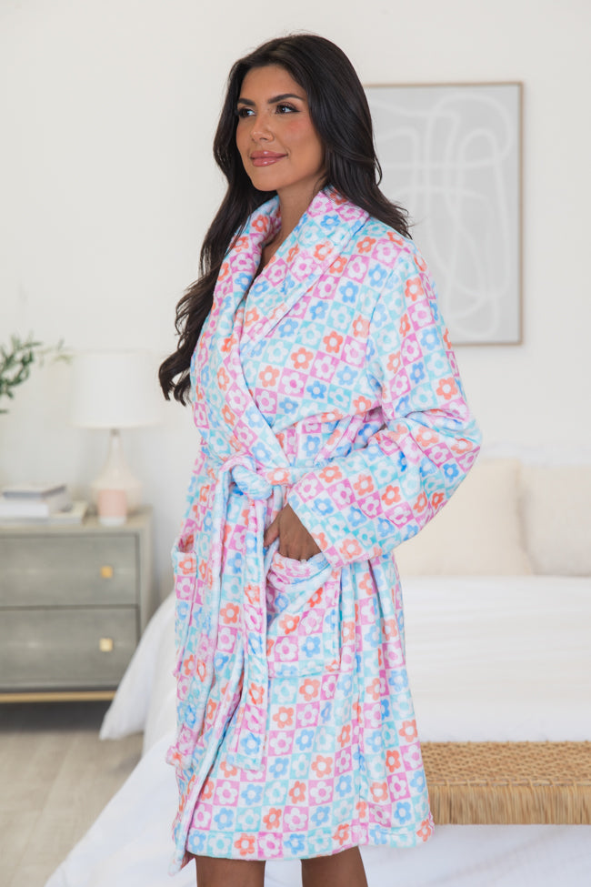 Meadow Mosaic Rise And Shine Fleece Robe