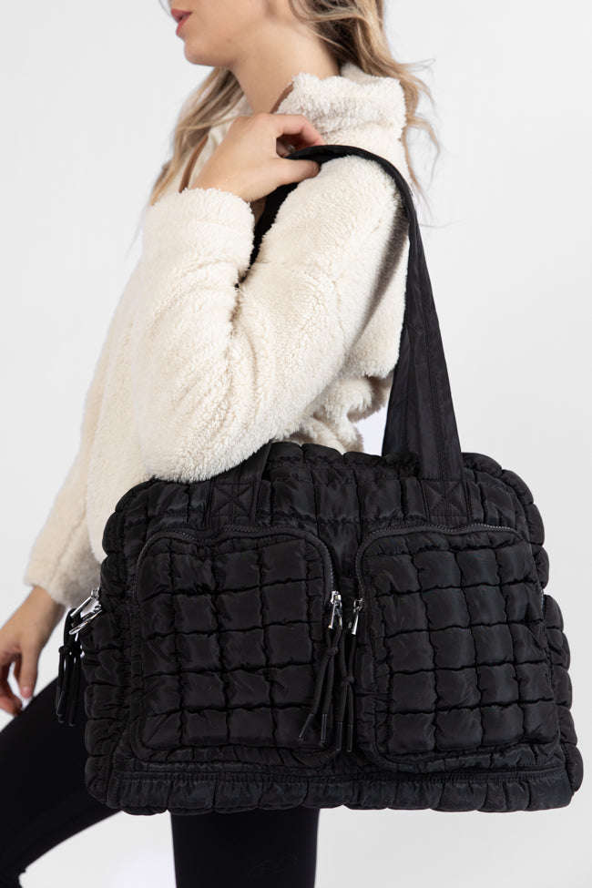 Quilted Black Weekender DOORBUSTER