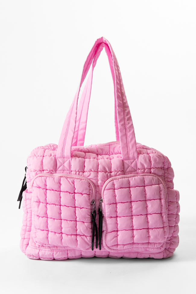 Quilted Light Pink Weekender DOORBUSTER