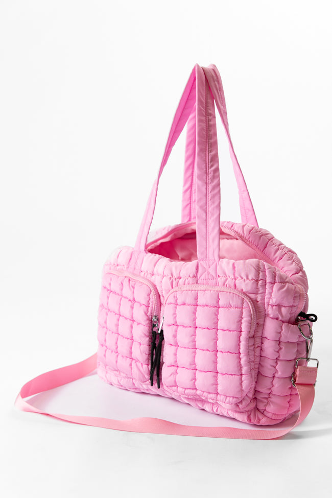 Quilted Light Pink Weekender DOORBUSTER