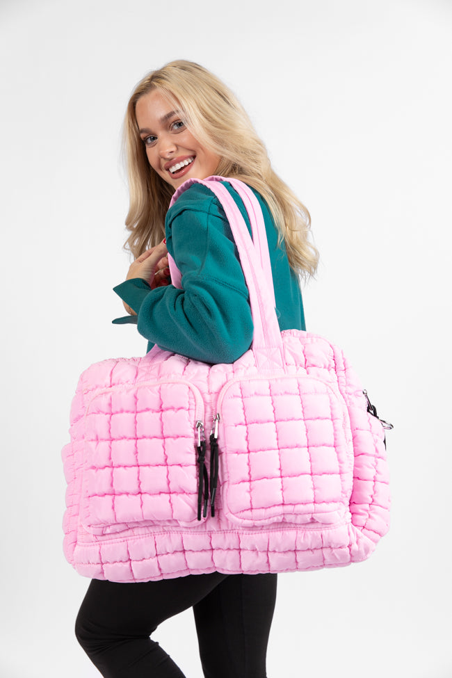 Quilted Light Pink Weekender DOORBUSTER