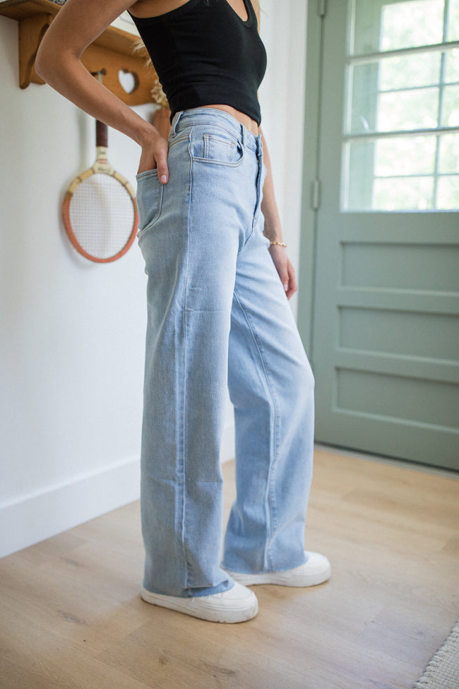 Kelsea Light Wash Wide Leg Jeans