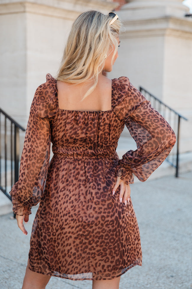 Tell Me The Truth V-Neck Leopard Print Dress FINAL SALE