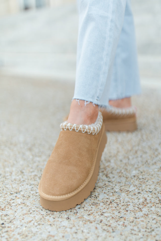 Sydney Chestnut Platform Slip-On Bootie