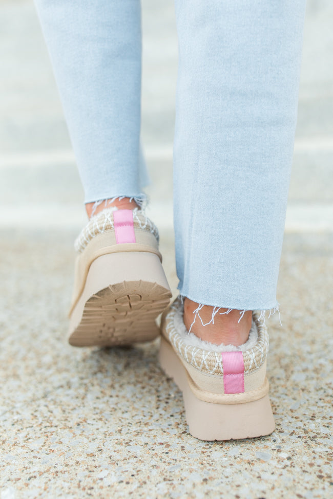 Sydney Light Beige Platform Slip-On Bootie