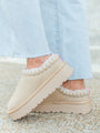 Sydney Light Beige Platform Slip-On Bootie