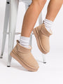 Georgia Light Beige Platform Mini Boot