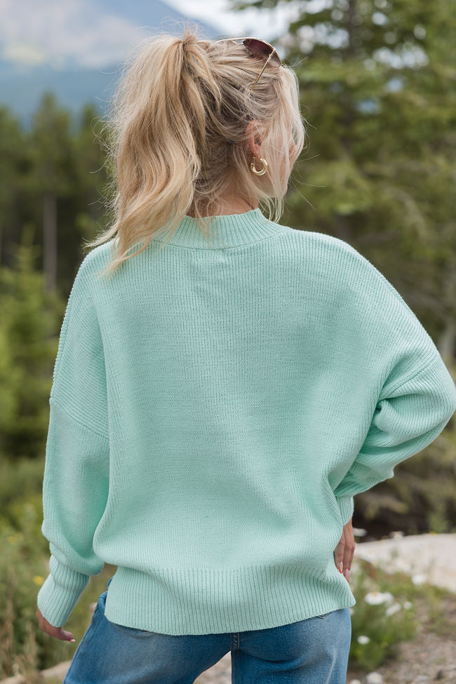 A Great Escape Mint Oversized Sweater