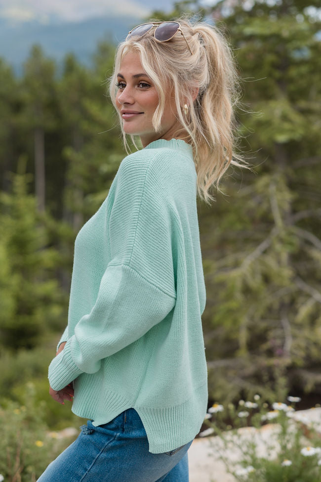 A Great Escape Mint Oversized Sweater