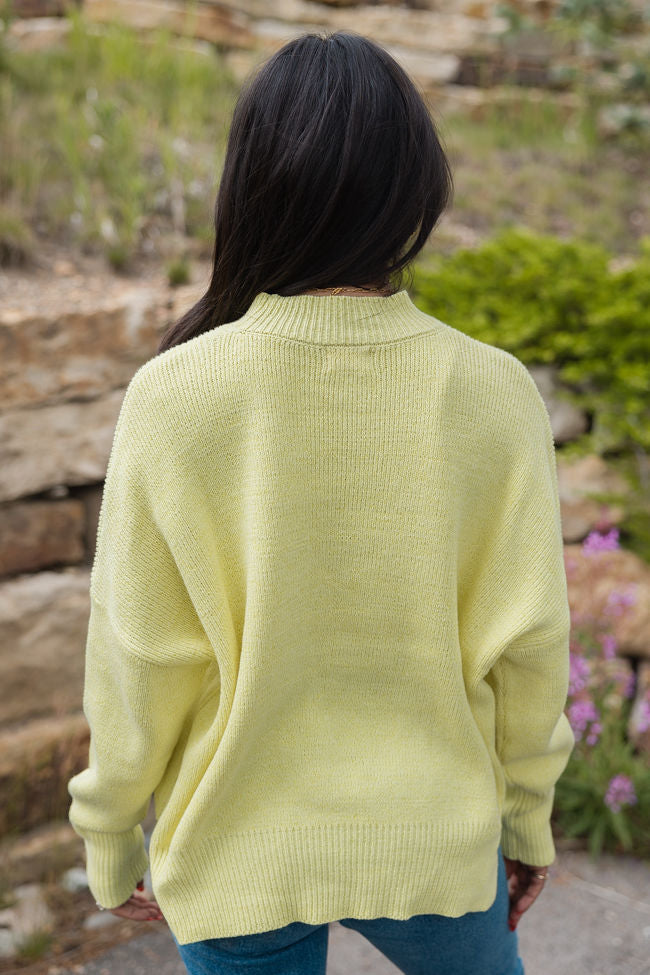 A Great Escape Yellow Oversized Sweater