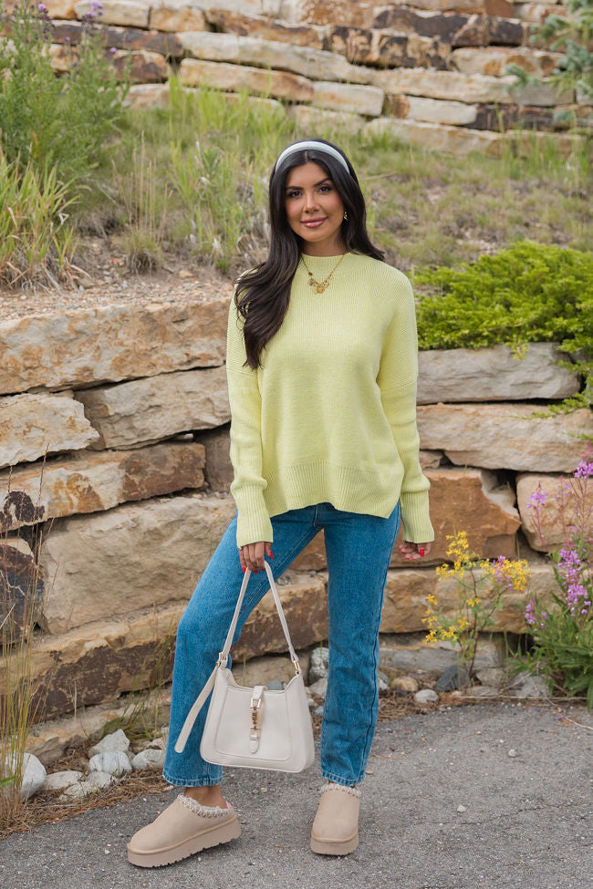 A Great Escape Yellow Oversized Sweater