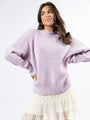 A Great Escape Lilac Oversized Sweater