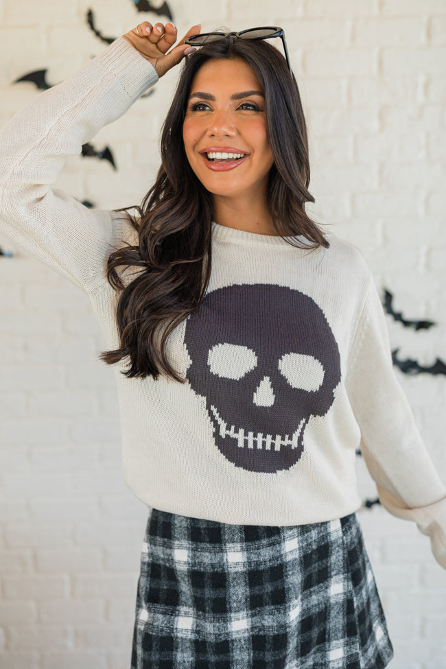 Bad To The Bone Stone Skull Sweater