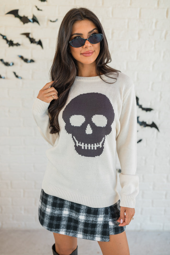 Bad To The Bone Stone Skull Sweater