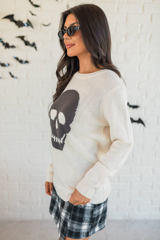 Bad To The Bone Stone Skull Sweater