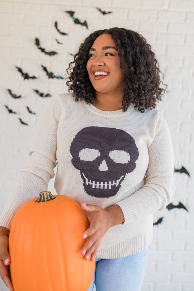 Bad To The Bone Stone Skull Sweater