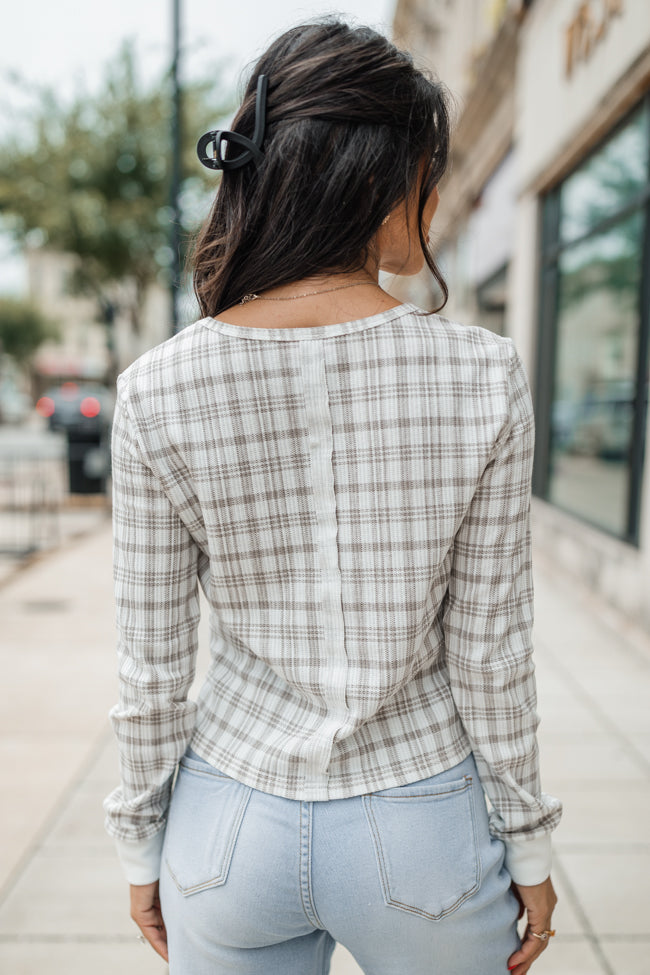 Layers Of Love In Plaid To Be Here Waffle Layering Top