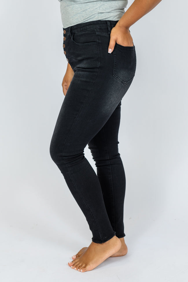 Black skinny jeans frayed hem deals