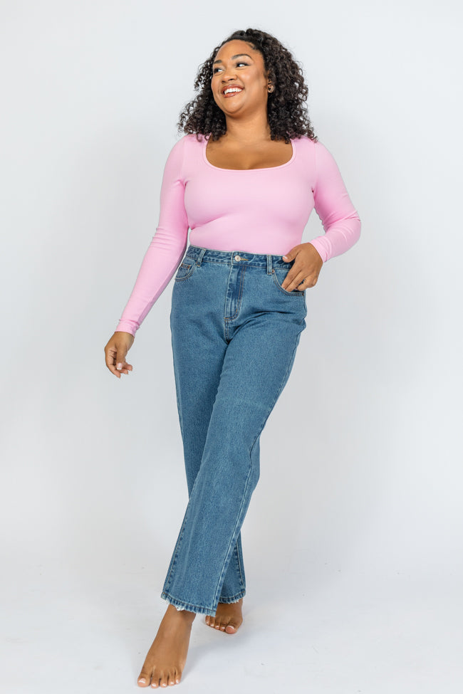 Megan Medium Wash Straight Leg Mom Jeans