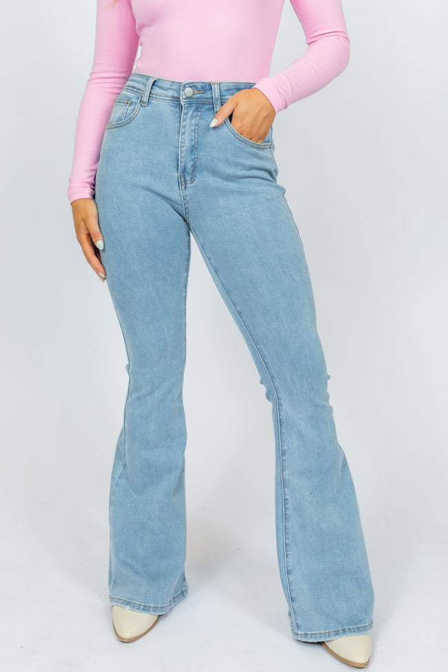 Maren Light Wash Stretchy Flare Jeans