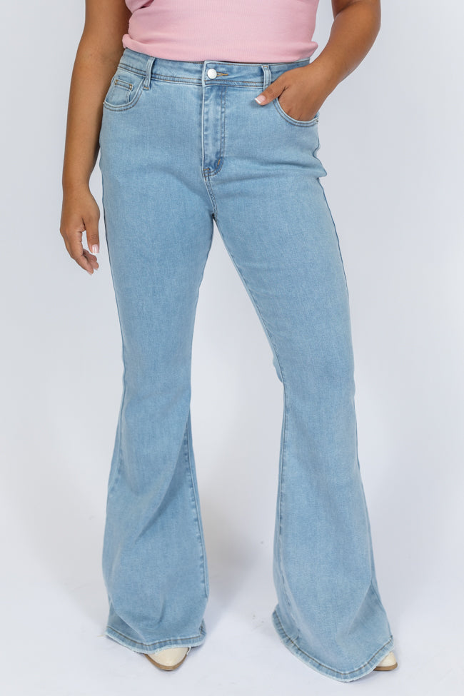 Maren Light Wash Stretchy Flare Jeans