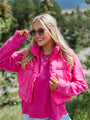 Sights To See Fuchsia Cropped Puffer Vest