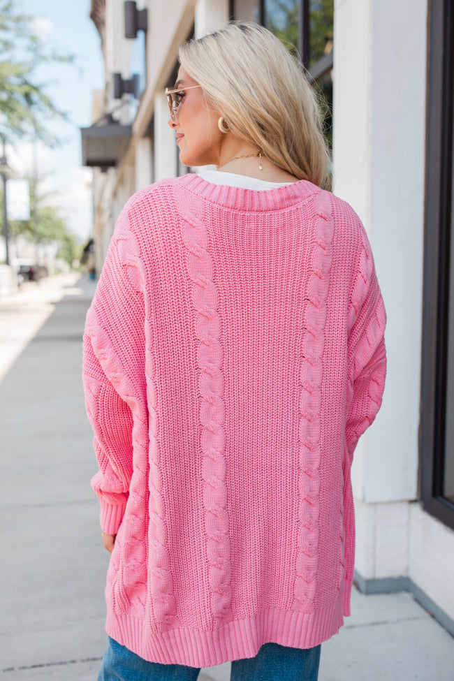 Won t Change My Heart Hot Pink Cardigan Pink Lily