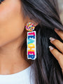 Queen Of The Classroom Teacher Beaded Earrings