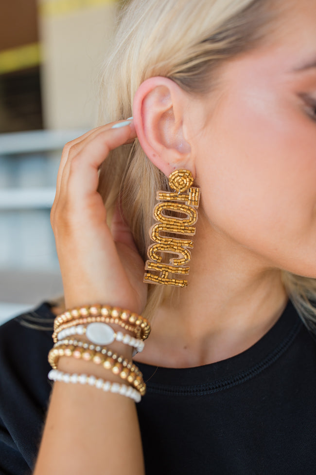 Gold Touch Down Earrings