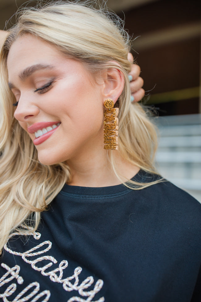 Gold Touch Down Earrings