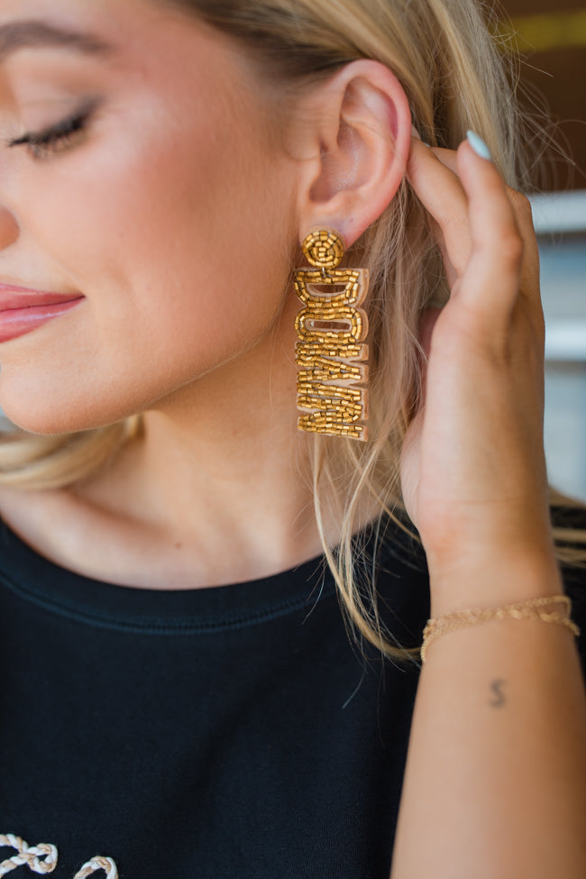 Gold Touch Down Earrings