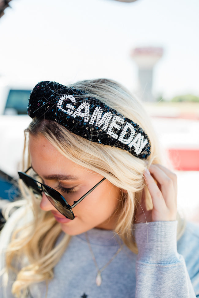 Black Gameday Headband