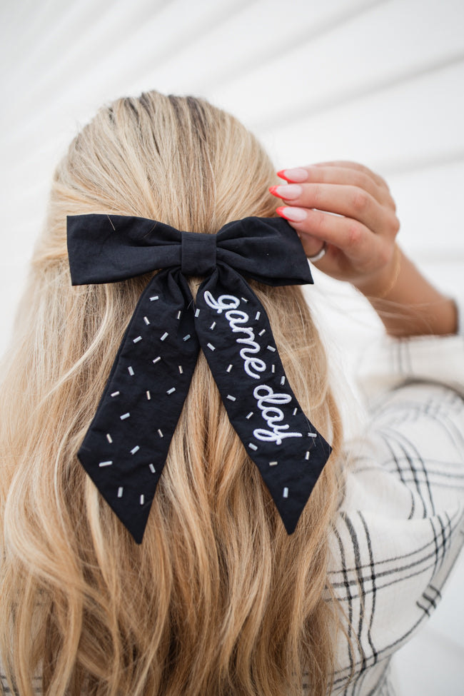 Black Gameday Bow