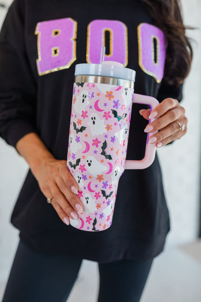 Sippin' Pretty In Haunted Honey 40 oz Drink Tumbler With Lid And Straw