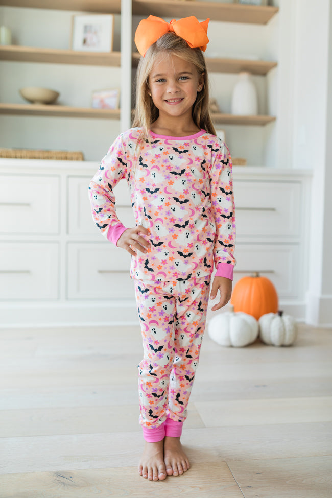 Kid's Under The Stars In Haunted Honey Girly Bamboo Pajama Set