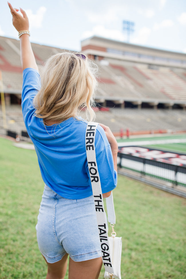 Here For The Tailgate Beaded Clear Bag Strap