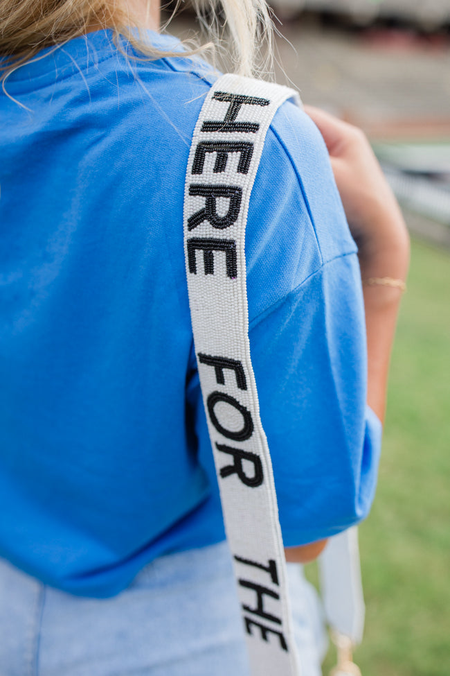 Here For The Tailgate Beaded Clear Bag Strap