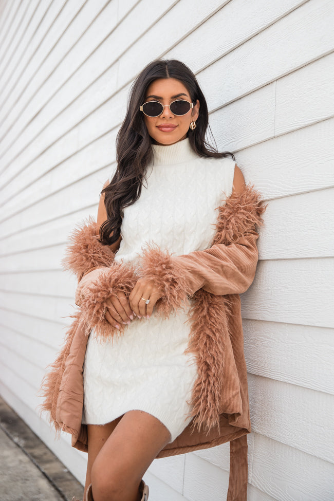 Faux shearling trim corduroy jacket best sale