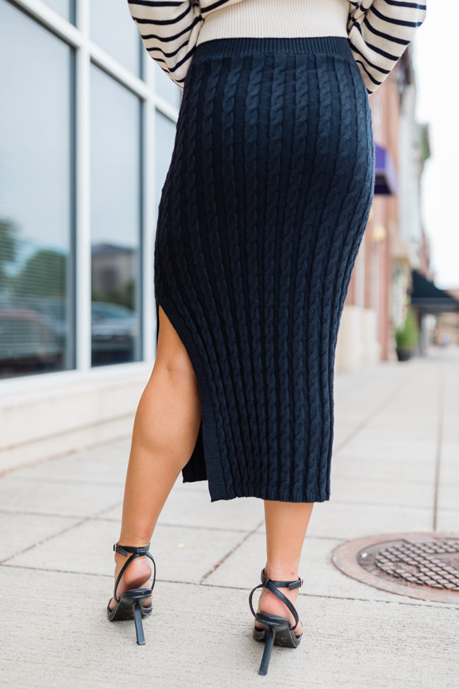 Knitted midi skirt retailer