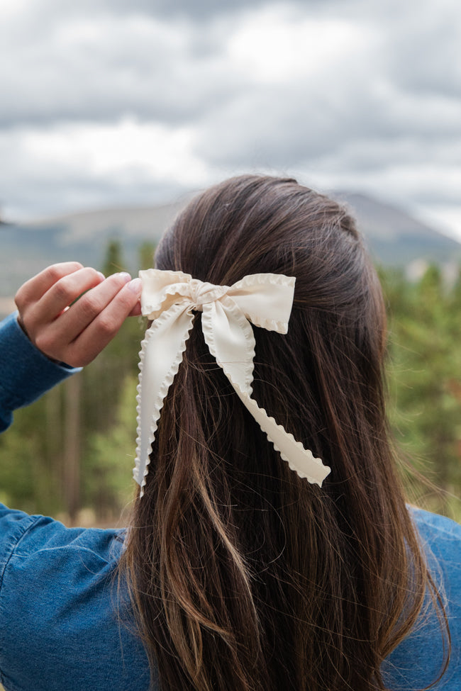 Sweet Talker Ivory Hair Bow