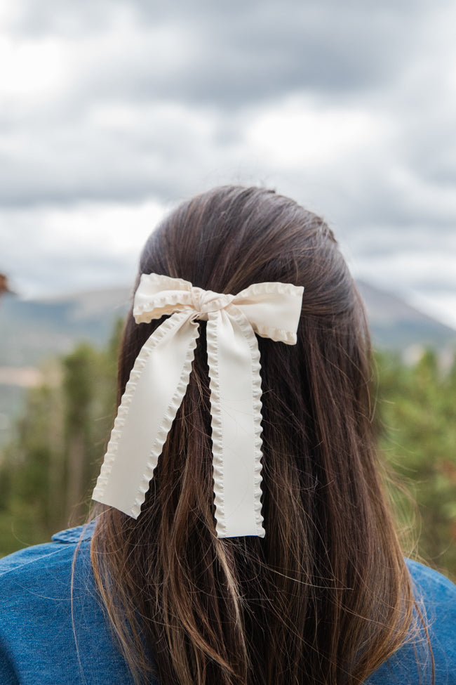 Sweet Talker Ivory Hair Bow