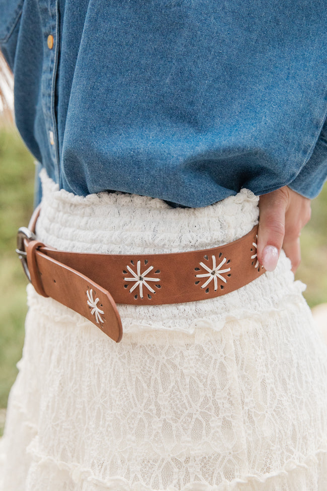 Long Way Home Embroidered Belt