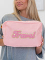 Pink "Travel" Travel Pouch