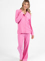 Drifting Off Pink Ribbed Pajama Set