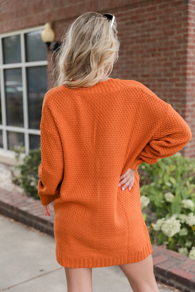 Northern Chill Rust Toggle Button Cardigan