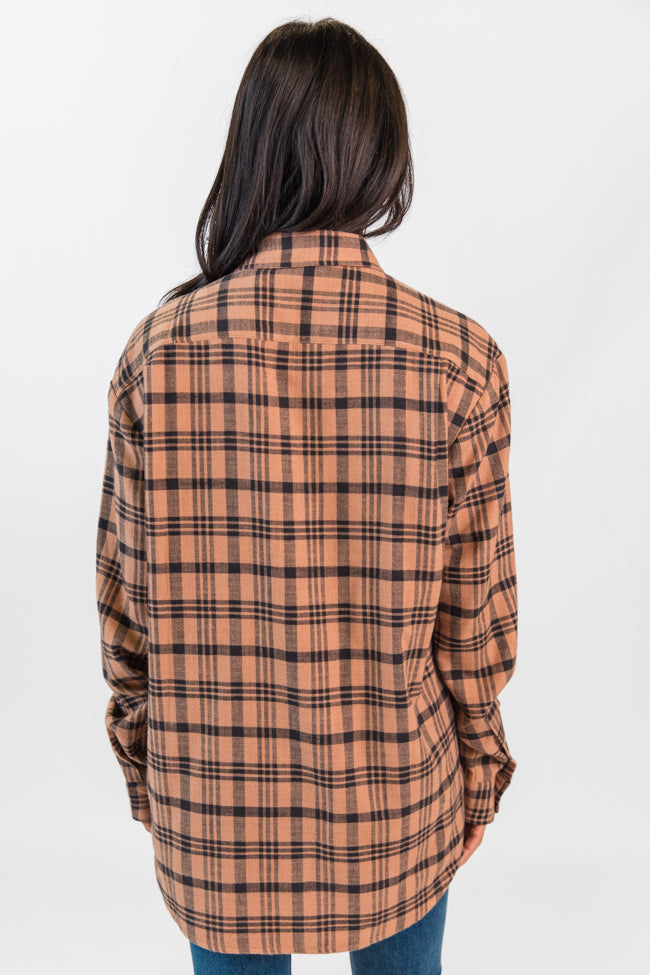 Nash Brown and Black Unisex Plaid Shirt Emily Fauver X Pink Lily