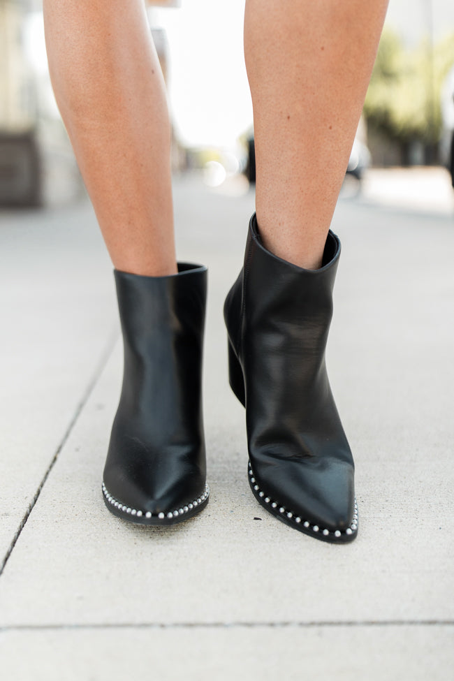 Collins Black Studded Booties