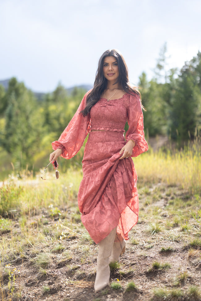 Top Of The World Terracotta Maxi Skirt FINAL SALE